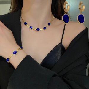 Emerald necklace set নীল